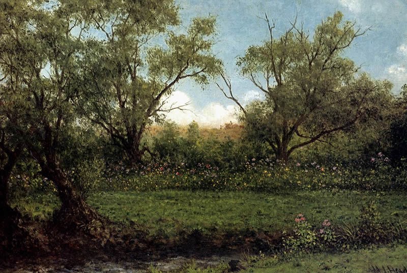 Martin Johnson Heade Brookside Asters In A Field
